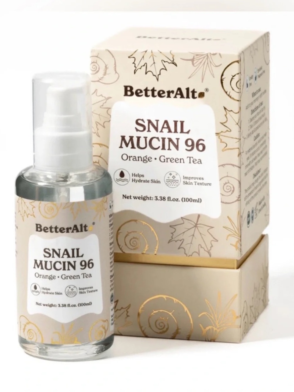 Snail Mucin 96 Serum Orange & Green Tea NWT 3.38 ounces